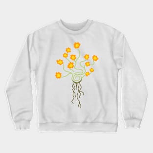 Spiral Flower: Orange Crewneck Sweatshirt